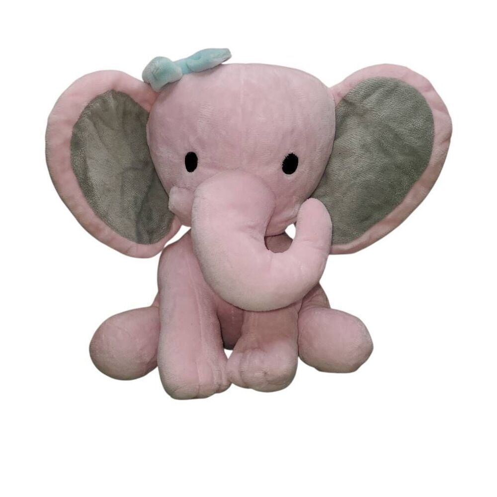 Bedtime Originals Twinkle Toes Pink Elephant Plush Hazel Stuffed Animal Toy.